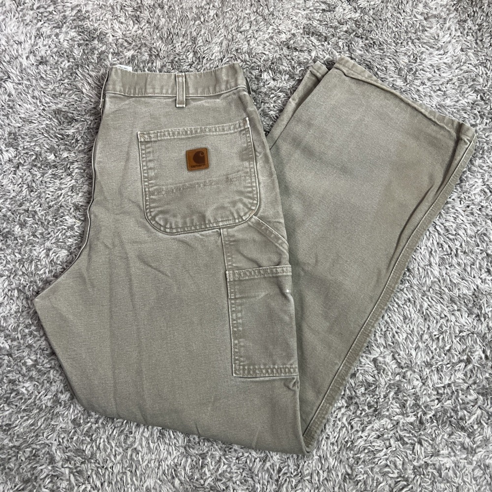 Carhartt Pants Mens 36 x 32 B11 DES Canvas Relaxed Dungarees Workwear Vintage